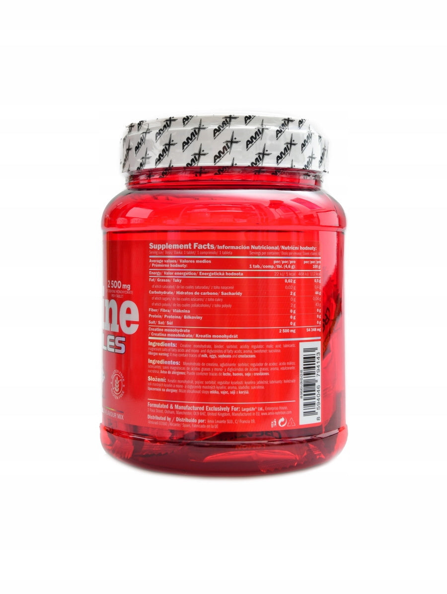 Amix Creatine monohydrate 2500mg chewable tabs zero sugar 60 tbl Packaging status original