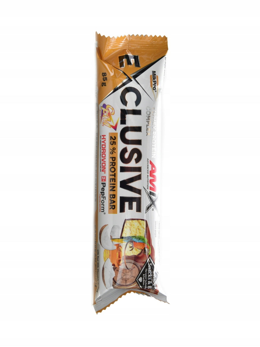 Amix Exclusive bar 85 g double chocolate Expiration date at least six months from the date of purchase