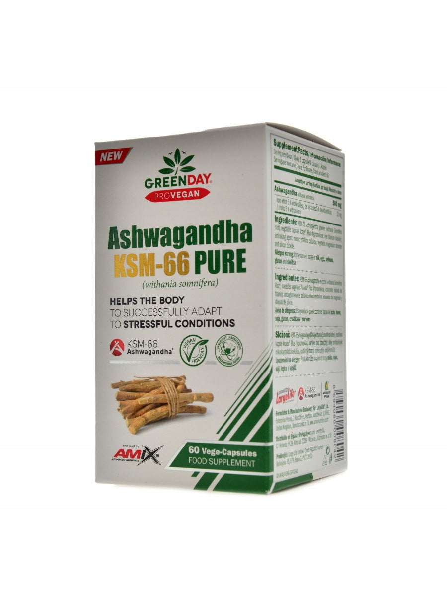 Amix GrrenDay Provegan Ashwagandha KSM-66 pure 60 vege kapslí