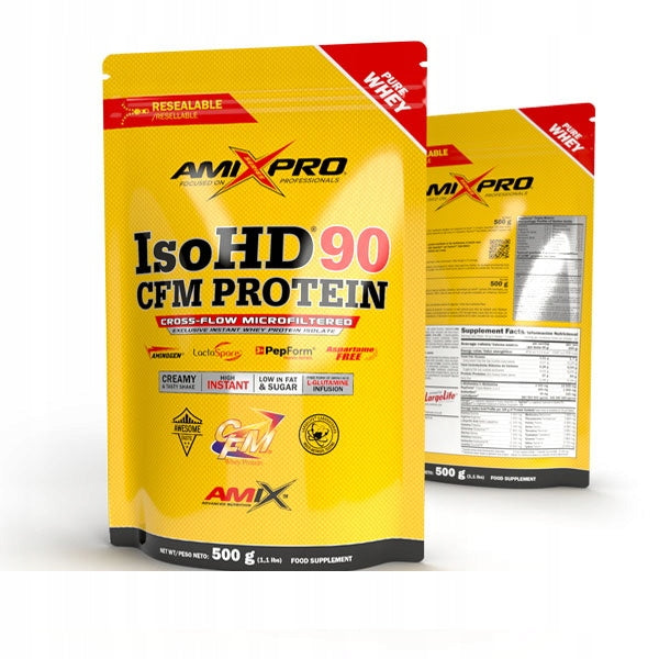 Amix IsoHD 90 CFM Protein 500g SUGAR FREE 90% PURE PROTEIN Packaging status original