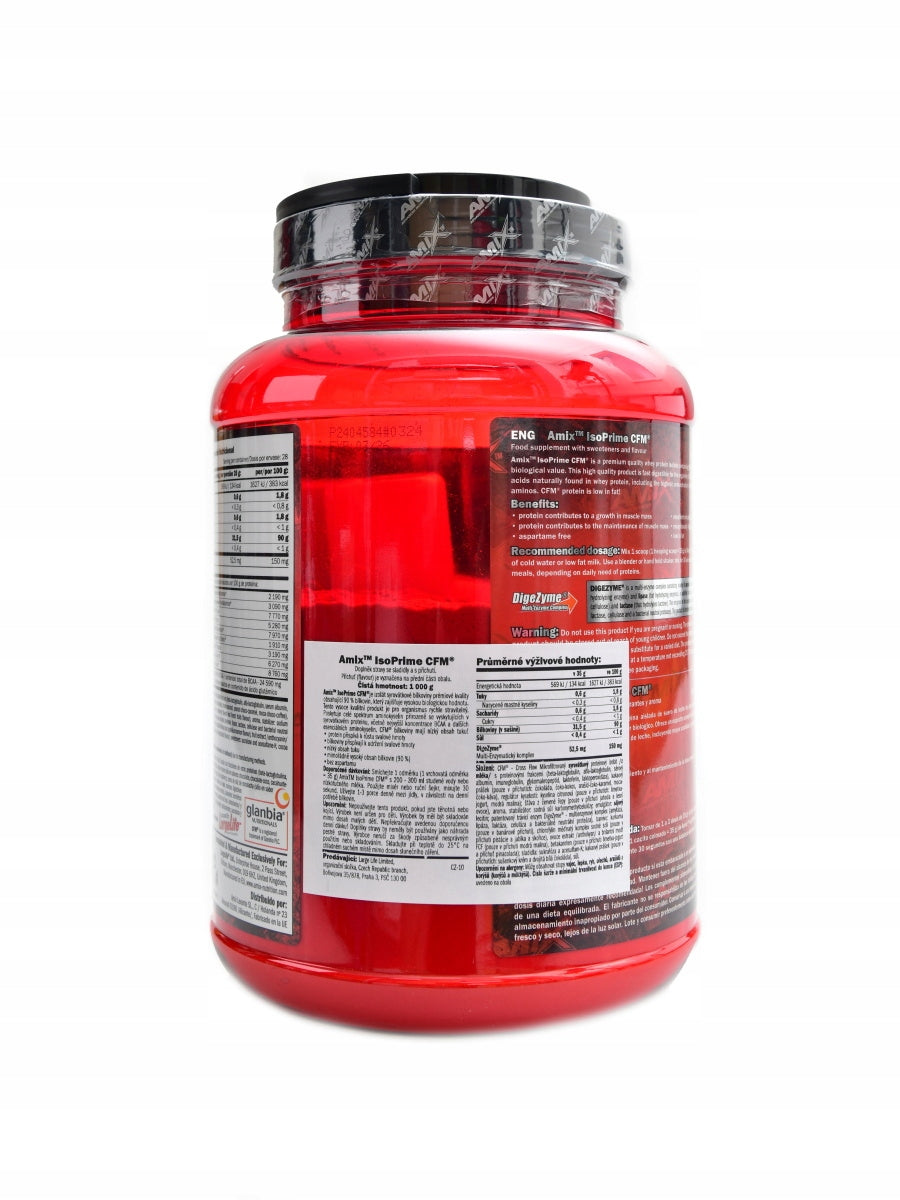 Amix Isoprime CFM protein isolate 90 1000 g jablko skořice Expiration date at least six months from the date of purchase
