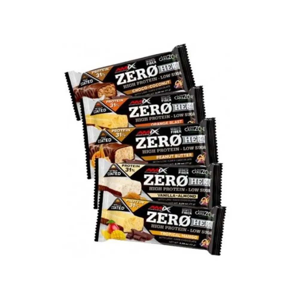 Amix Nutrition Zero Hero Protein Bar 65g Vanilla Almond Expiration date at least six months from the date of purchase