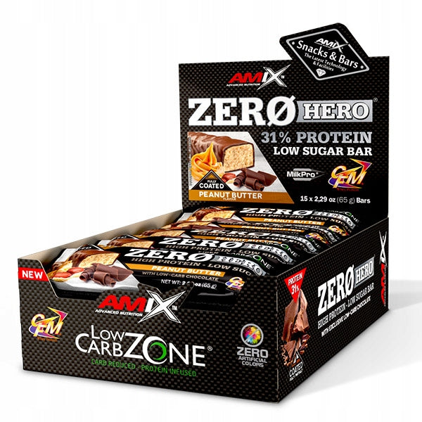 Amix Nutrition Zero Hero Protein Bar 65g Vanilla Almond