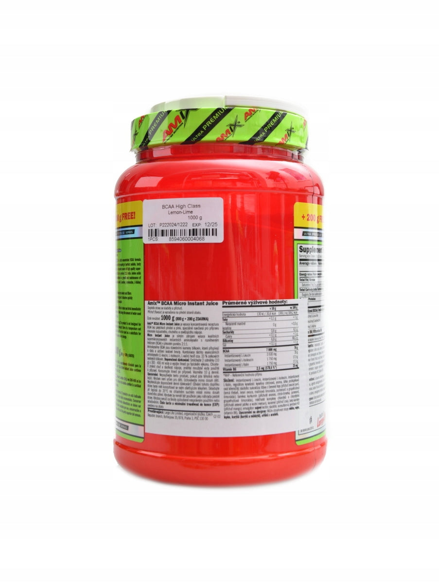 Amix nutrition BCAA micro instant juice 1000 g citron limeta Manufacturer code 8594060004068