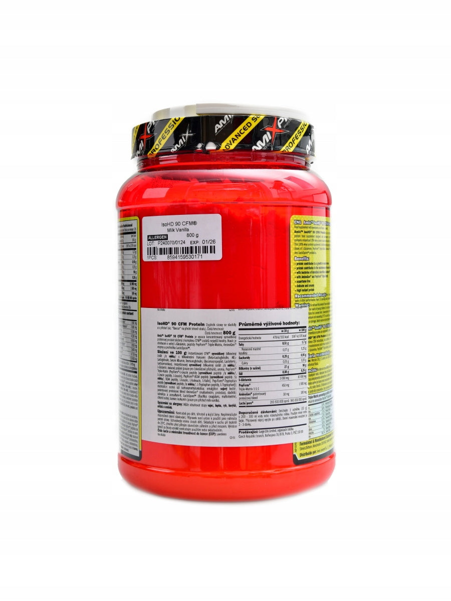 AmixPro IsoHD 90 CFM protein 800 g nuttamix Expiration date at least six months from the date of purchase