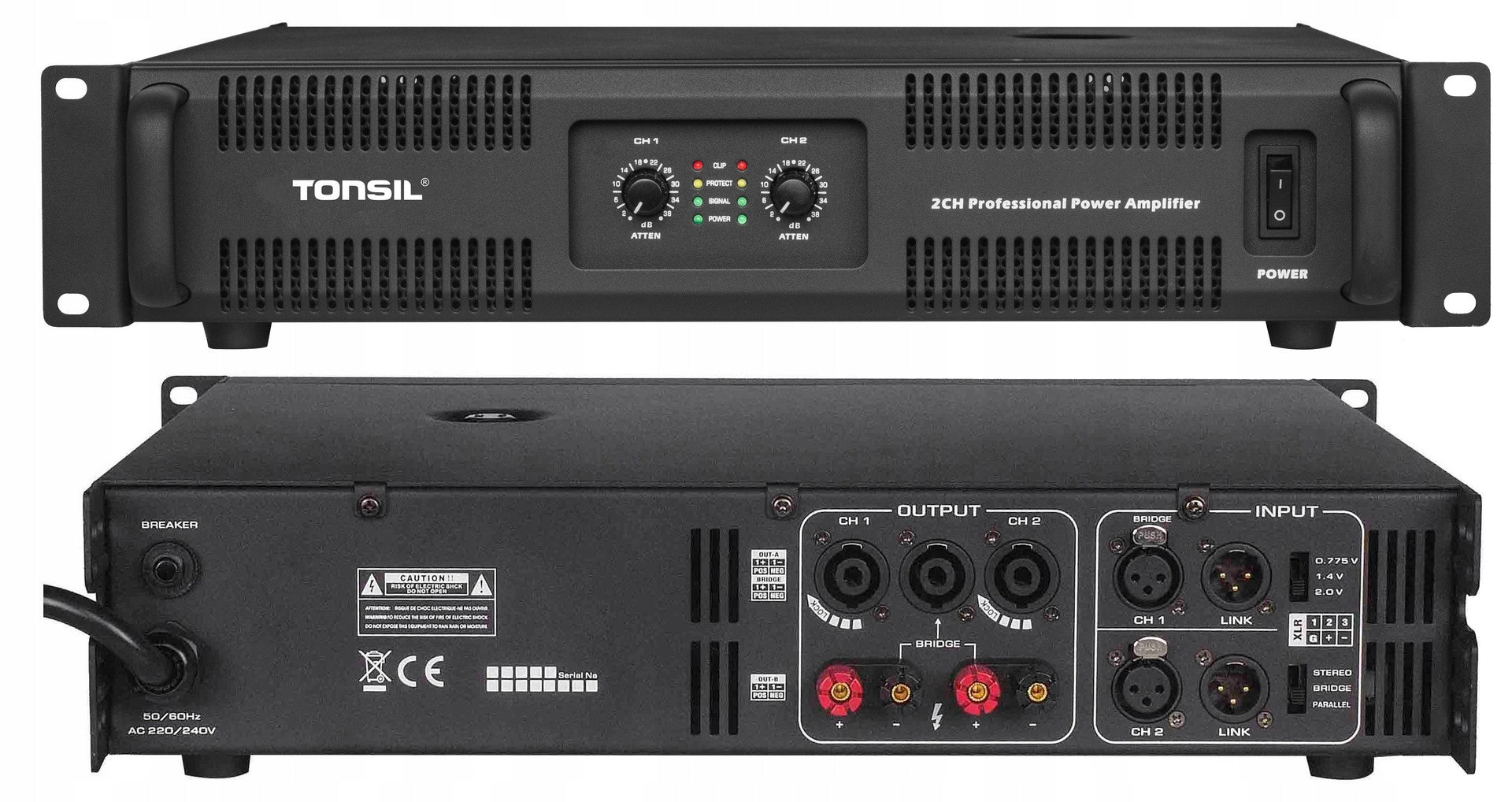 Amplifier / Power amplifier TONSIL TS-5 PA class D 6,3 mm XLR Stereo 2×500W