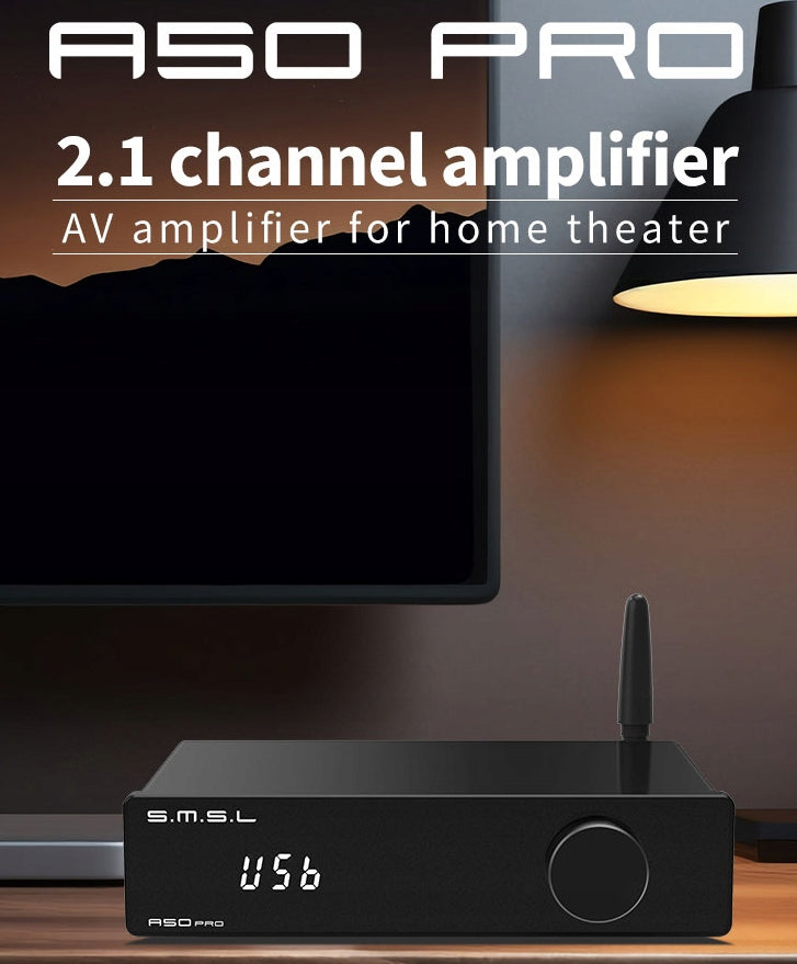 Amplifier S.M.S.L A50 Pro HiFi 2.1 Bluetooth 5.0 HDMI USB MA12070P Brand S.M.S.L