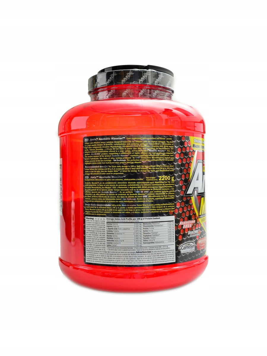 Anabolic Masster 2 x 2200 g lesní plody DUOPACK Expiration date at least six months from the date of purchase