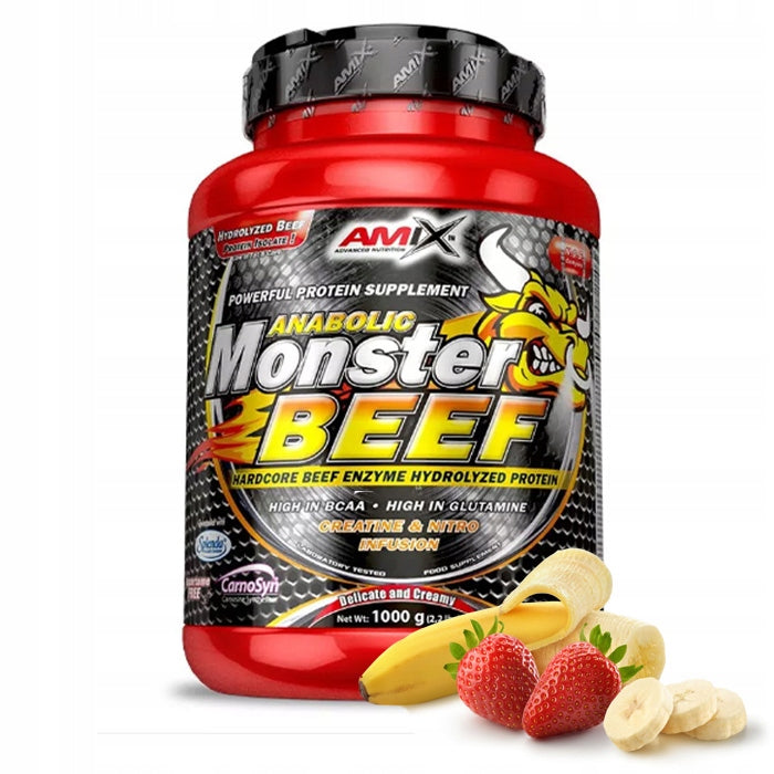Anabolic Monster BEEF 90% Protein 1000g strawberry banana Expiration date at least 1 year from the date of purchase