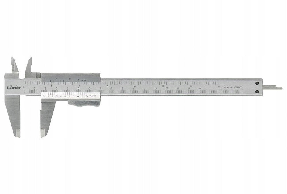 Analog caliper with certificate with locking button LIMIT 150mm Packaging status original