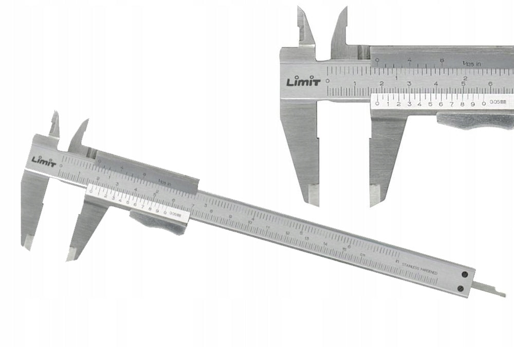 Analog caliper with certificate with locking button LIMIT 150mm