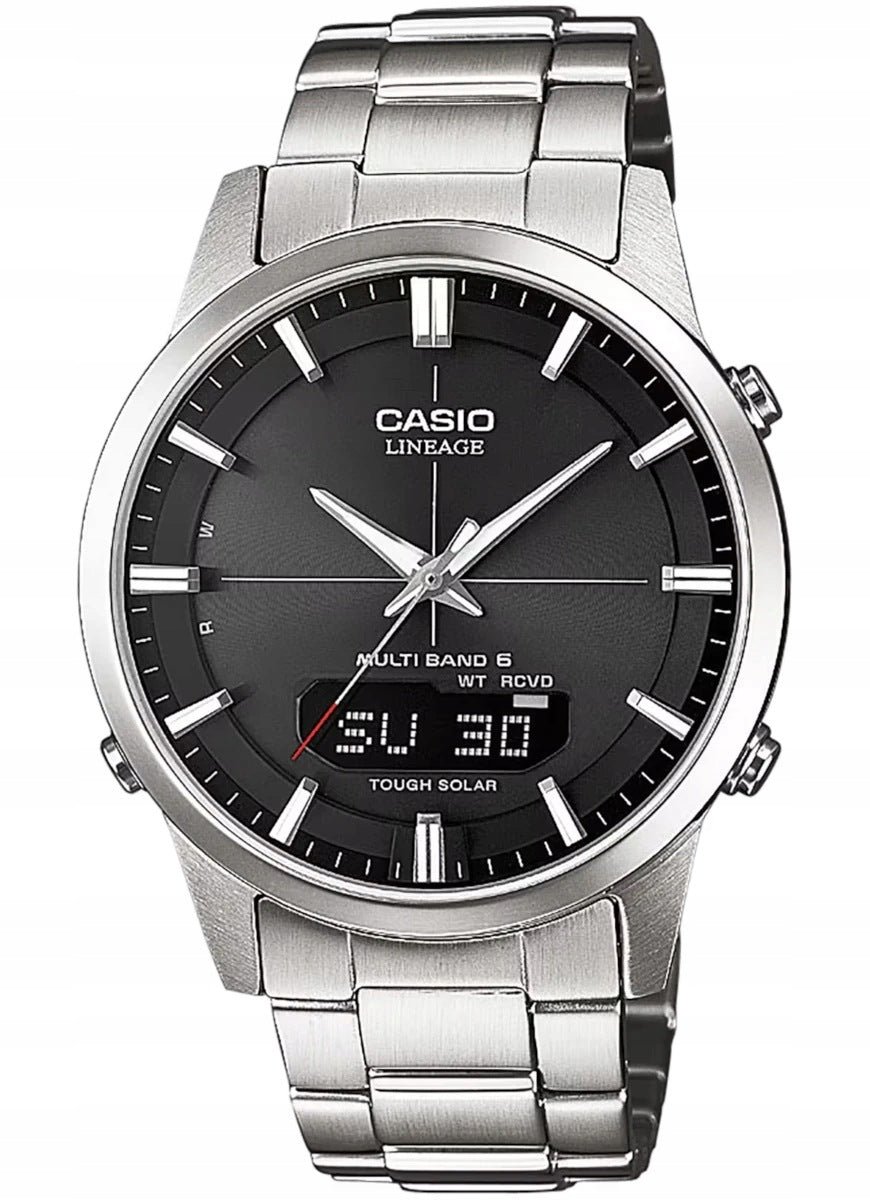 Analog digital men's watch on bracelet Casio Waveceptor LCW-M170D Brand CASIO