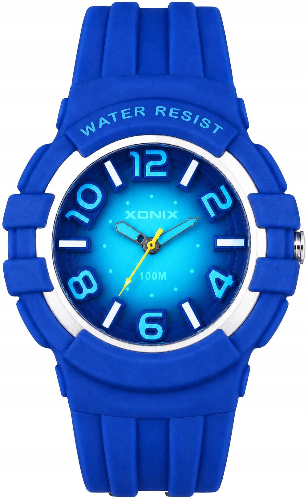 Analog watch XONIX blue 10 ATM LED sports WATERPROOF RUBBER Brand Xonix