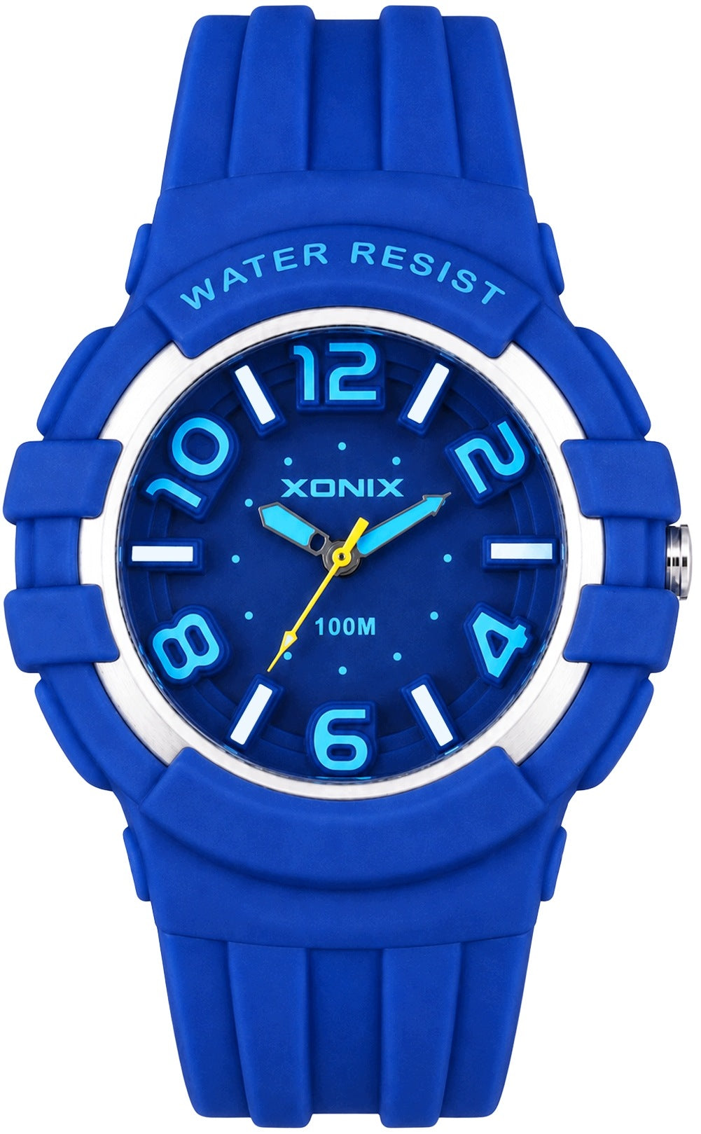 Analog watch XONIX blue 10 ATM LED sports WATERPROOF RUBBER Packaging status original