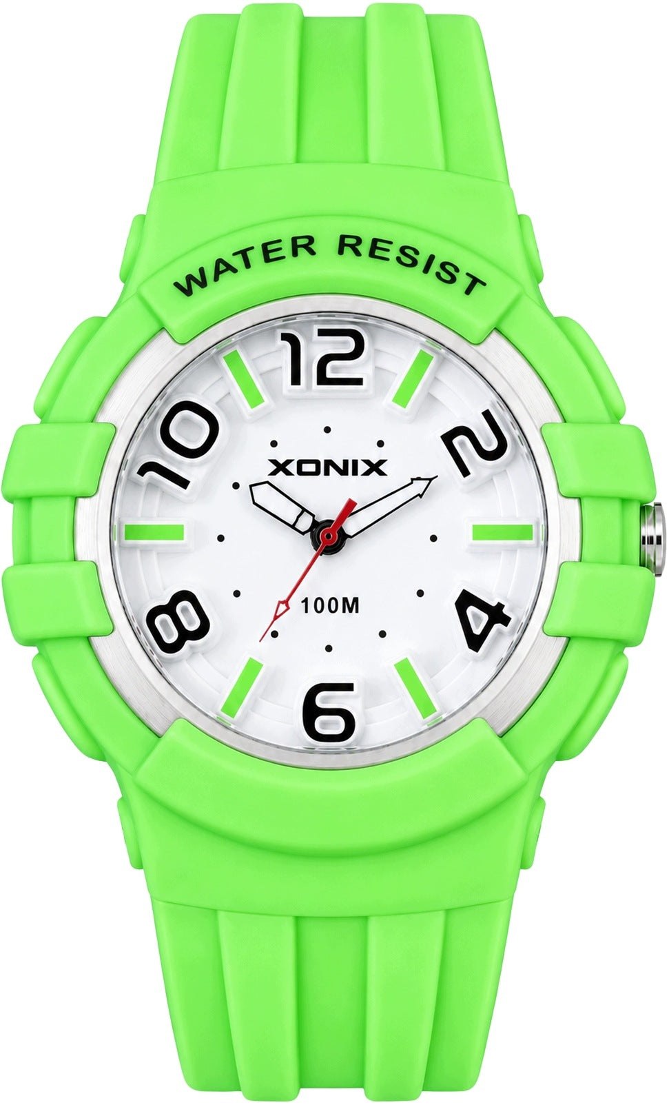 Analog watch XONIX green 10 ATM LED sports WATERPROOF RUBBER Packaging status original