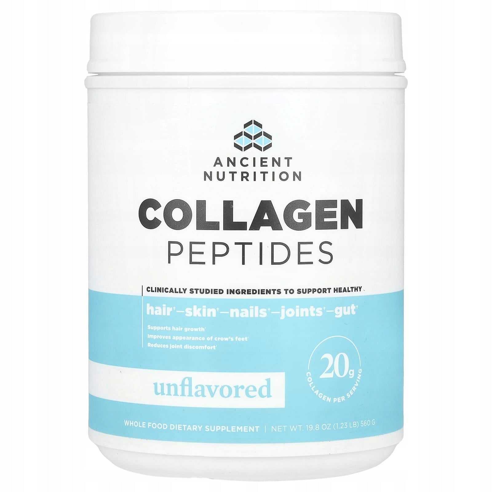Ancient Nutrition, Collagen Peptides, Non-Aromatized, 560 g
