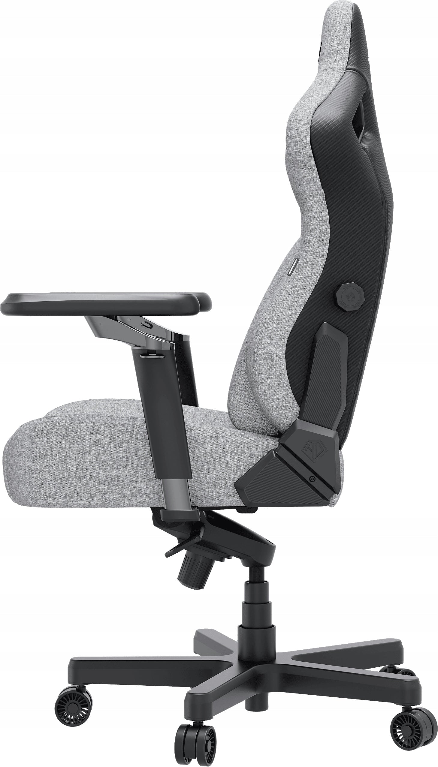 Anda Seat Kaiser 4 V2 Size XL Gray Fabric Gaming Chair Seat depth 51 cm