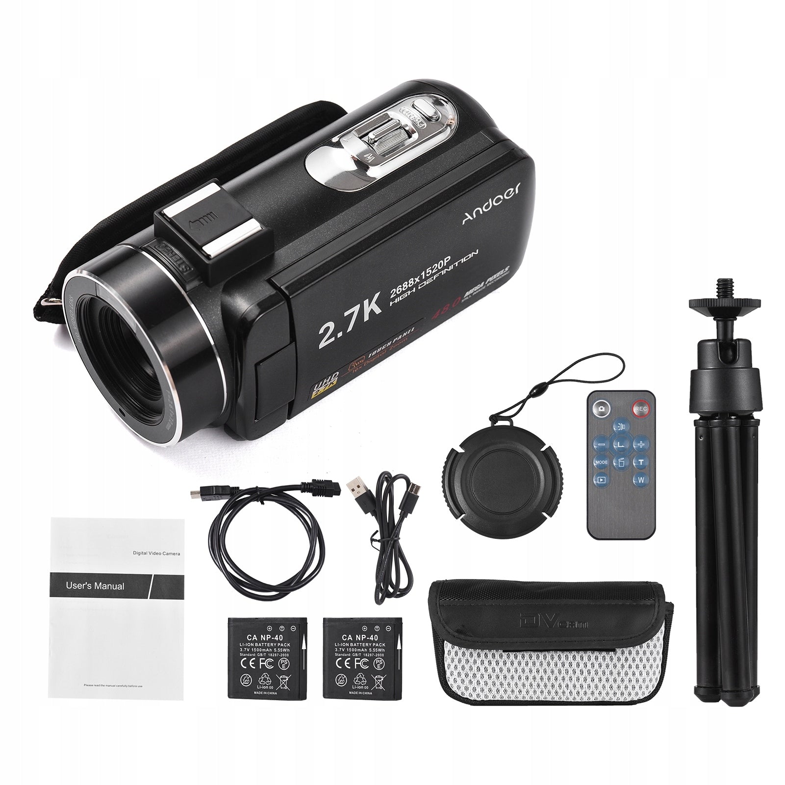 Andoer 2.7k Digital Video Camera DV Recorder 48MP 16x DC Brand no brand
