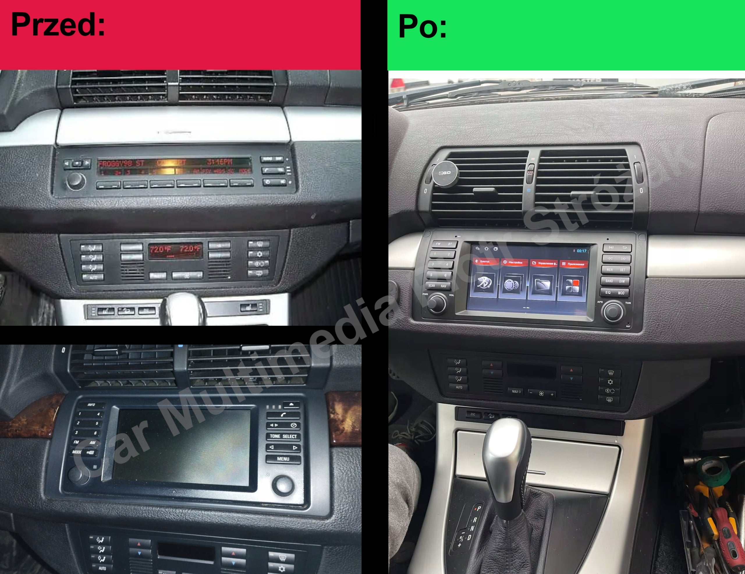 Android Radio for BMW X5 E53 / Android Auto Carplay Wi-Fi Bluetooth Manufacturer code Android BMW X5 E53 Android Auto Carplay