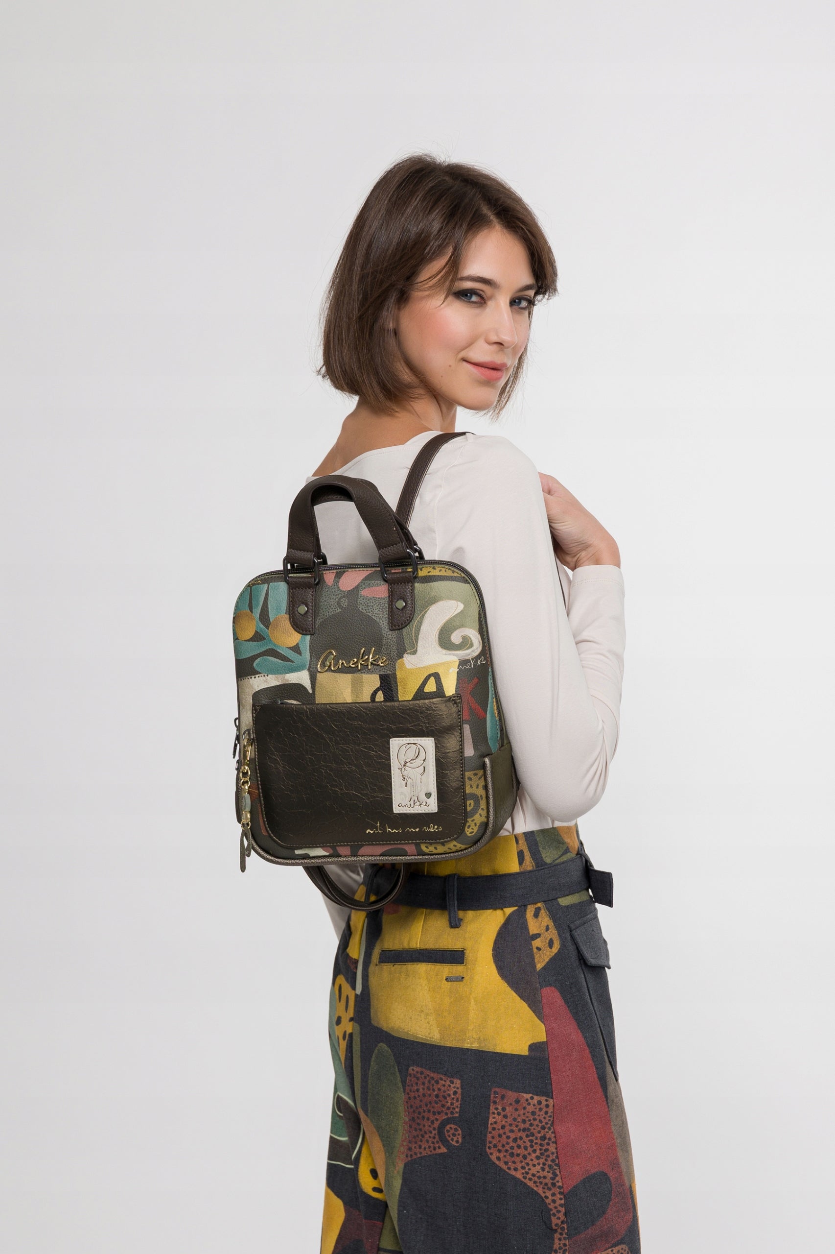 Anekke women's city backpack Keychain Stones backpack Muse Amphora Packaging status original