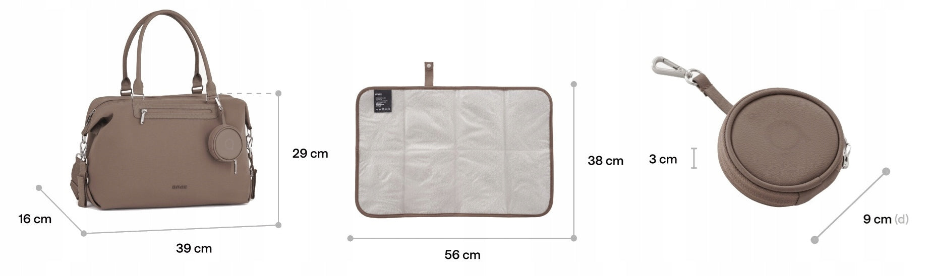 Anex Changing Bag - Stylish Scrolling Cart Organizer Bag | Black Manufacturer code 8885020503432