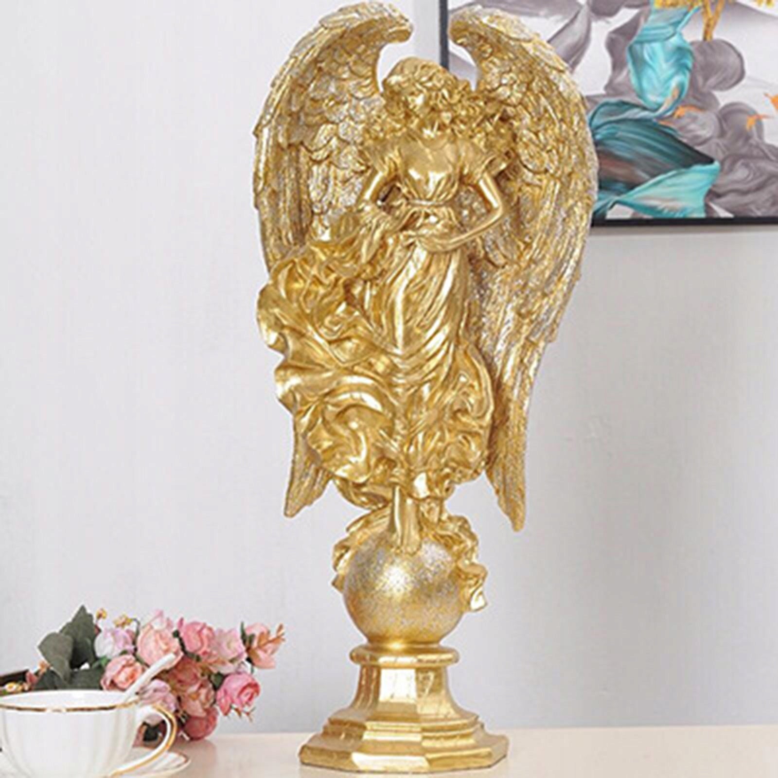 Angel Figurine Modern Angel Sculpture Golden Manufacturer Perkft