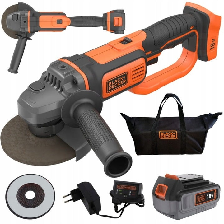 Angle Grinder 18V 125mm M14 Black & Decker BCG720 + aku 4.0Ah