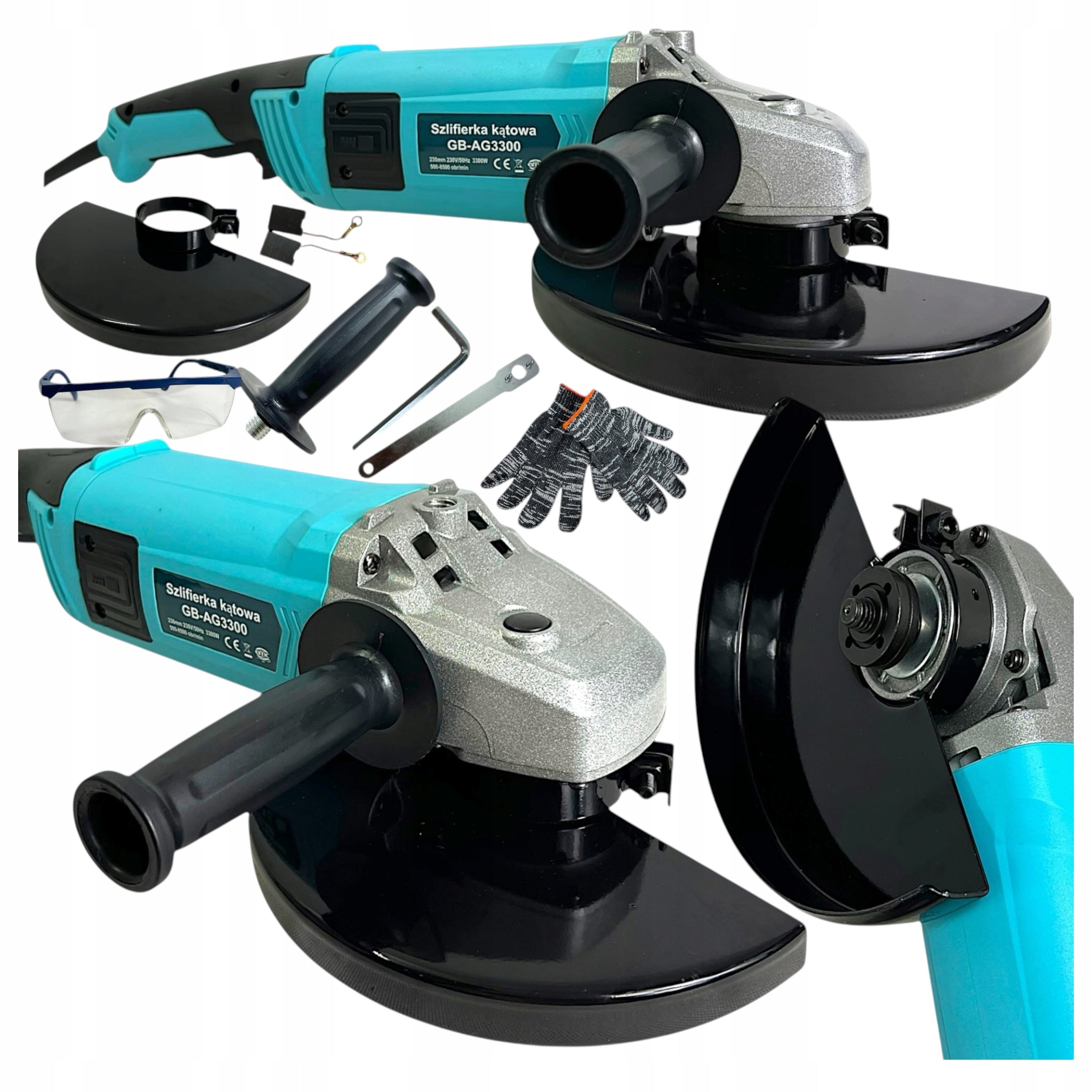 Angle Grinder 230 mm 3300 W Large Network Angle Free Start