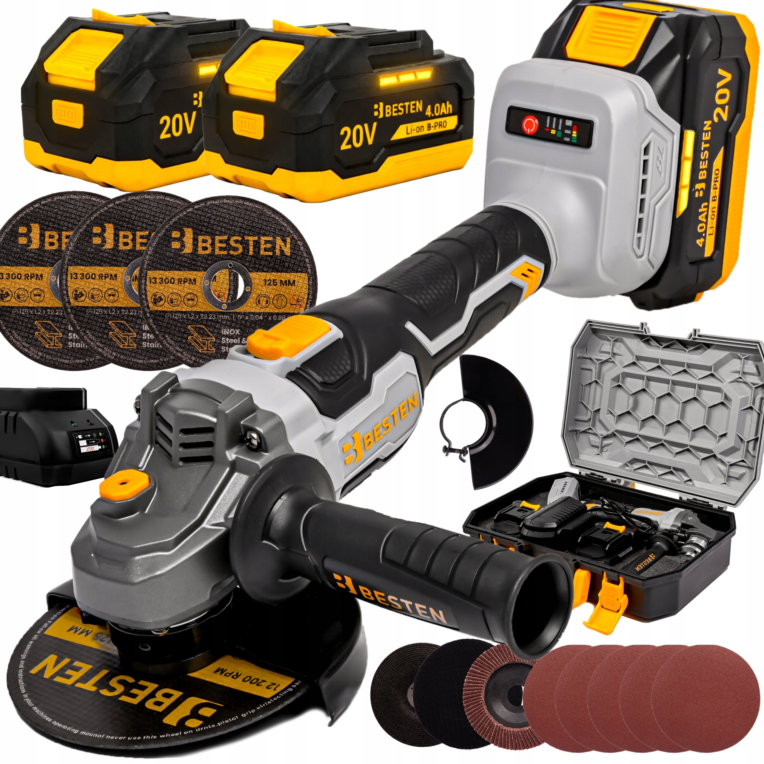 Angle Grinder Cordless Brushless Angle Diax BESTEN 2XAku 4Ah