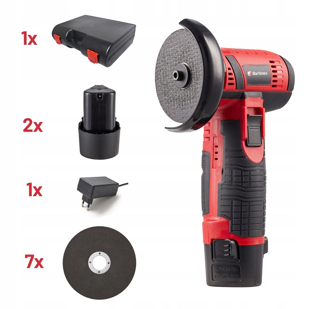 Angle Grinder Cordless MINI 2x 2,0Ah Set Rubber Angle Diax Manufacturer code BT-CMG-MINI