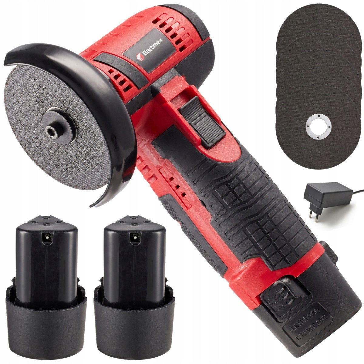 Angle Grinder Cordless MINI 2x 2,0Ah Set Rubber Angle Diax