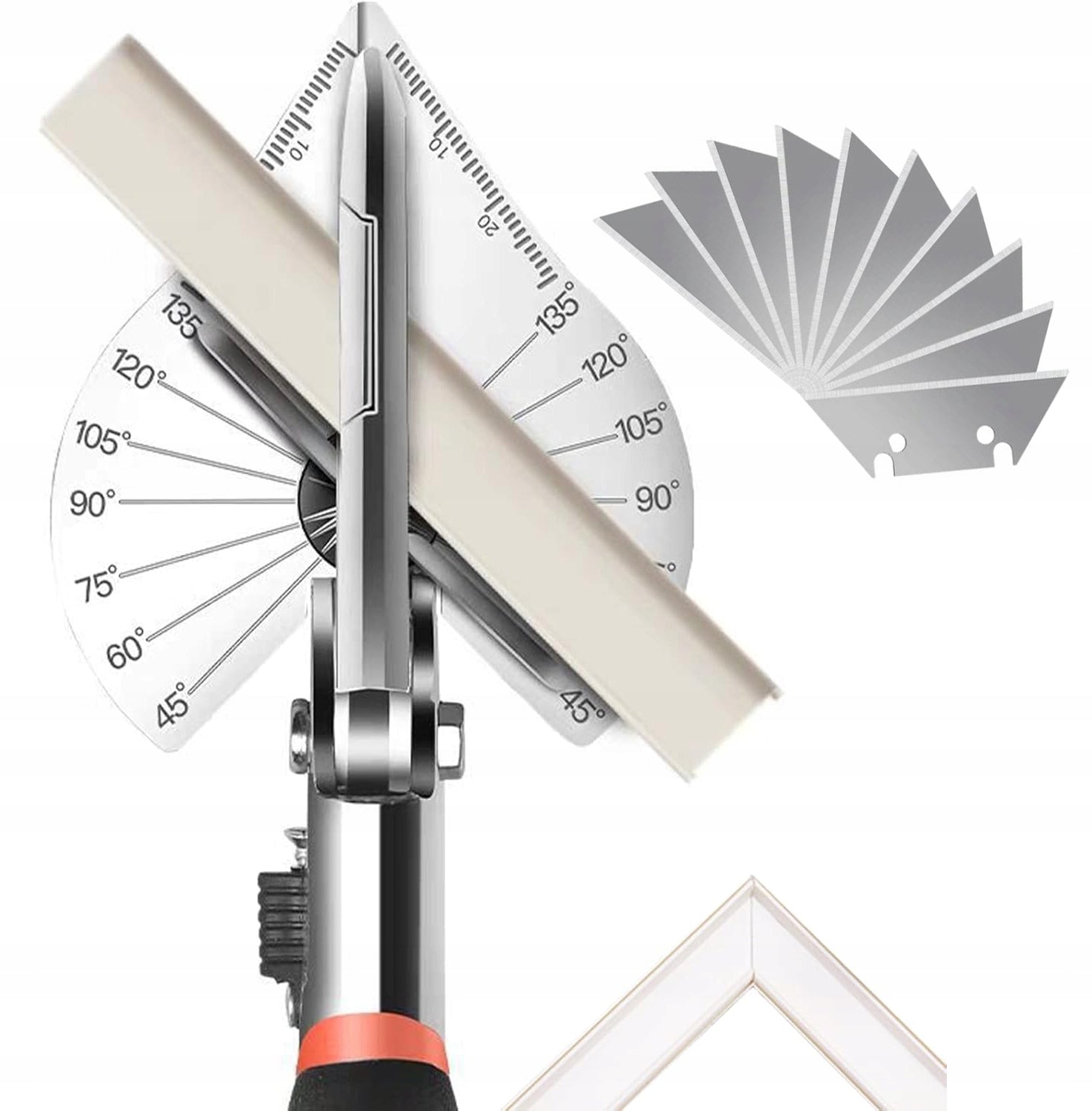 Angle Shears Adjustable 45-135 Degree Interchangeable Blades 10pcs Slats