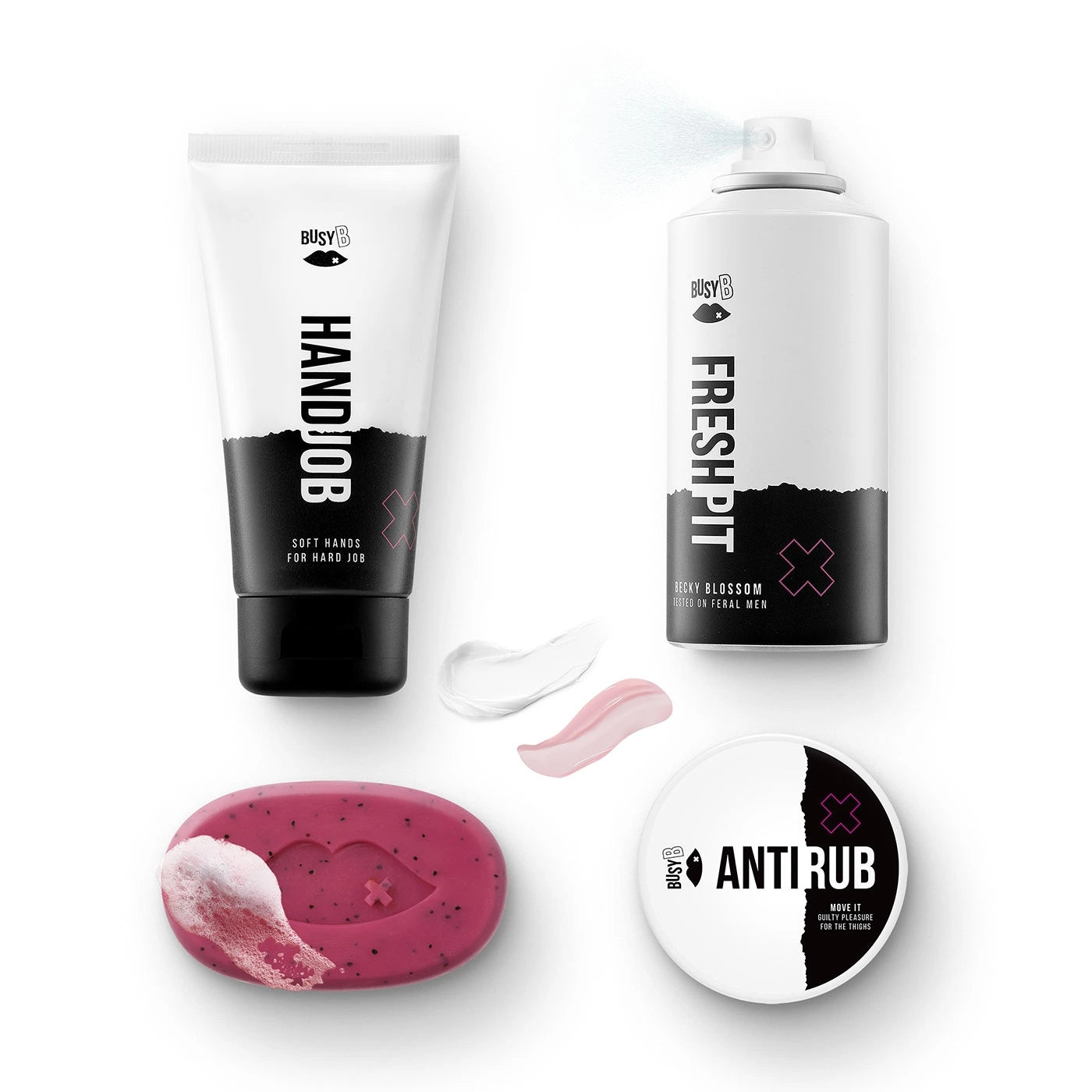 Angry Beards Women's Cosmetics Set Busy B Antiperspirant Cream Soap Packaging status original