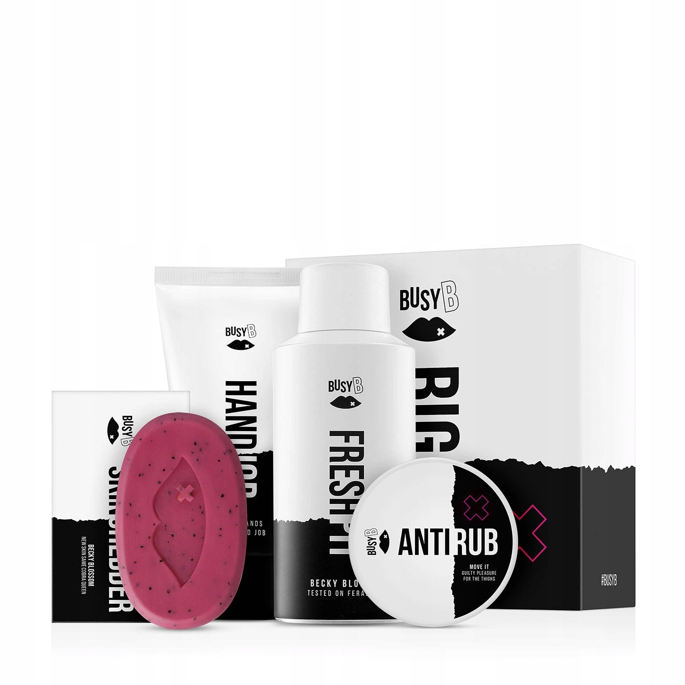 Angry Beards Women's Cosmetics Set Busy B Antiperspirant Cream Soap