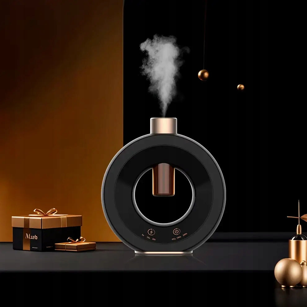 Anhydrous Essential Oil Diffuser with Battery and Timer Black Packaging status original