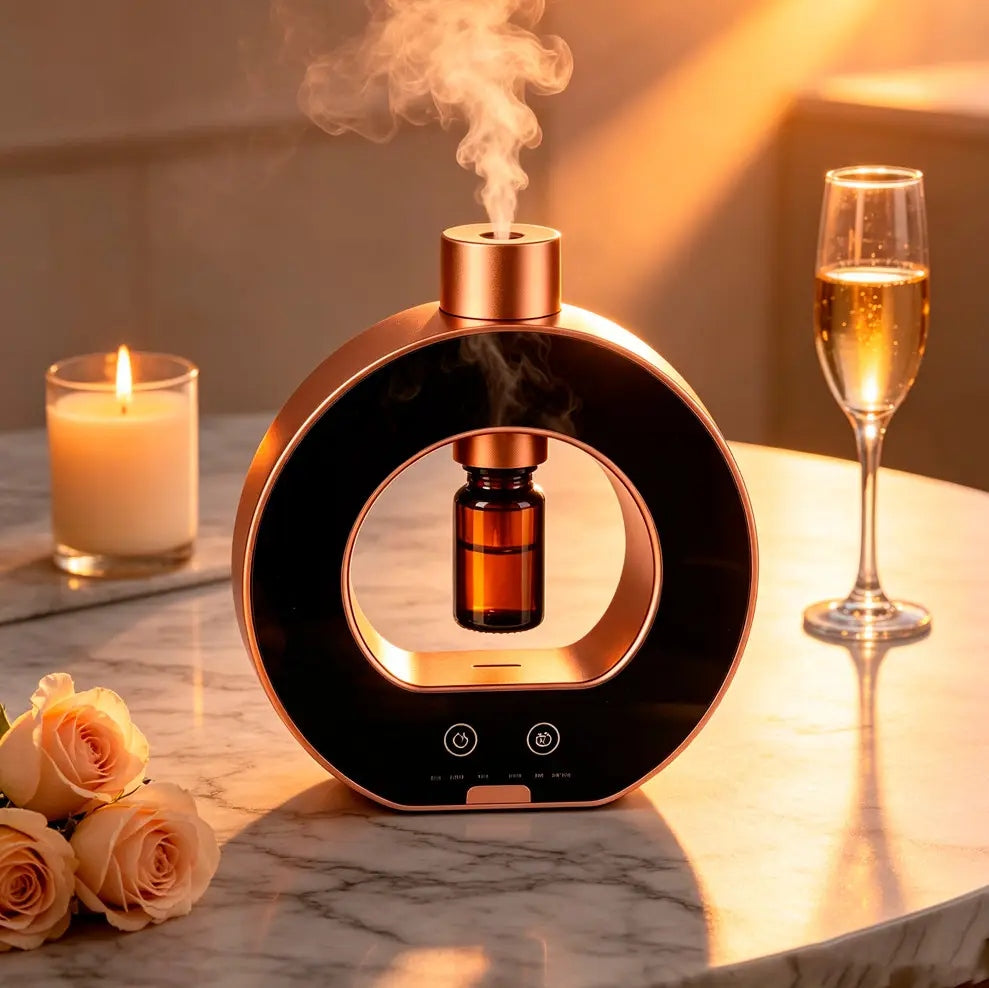 Anhydrous Essential Oil Diffuser with Battery and Timer Gold