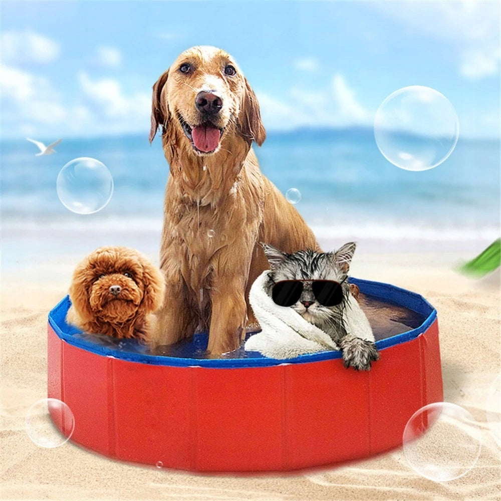 Animal Cat Dog Pool Expansion Folding Playpen 80 x 30 BLUE Material of manufacture textile
