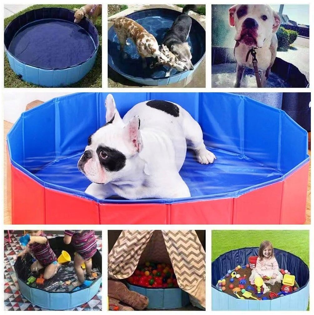 Animal Cat Dog Pool Expansion Folding Playpen 80 x 30 BLUE Product height 30 cm