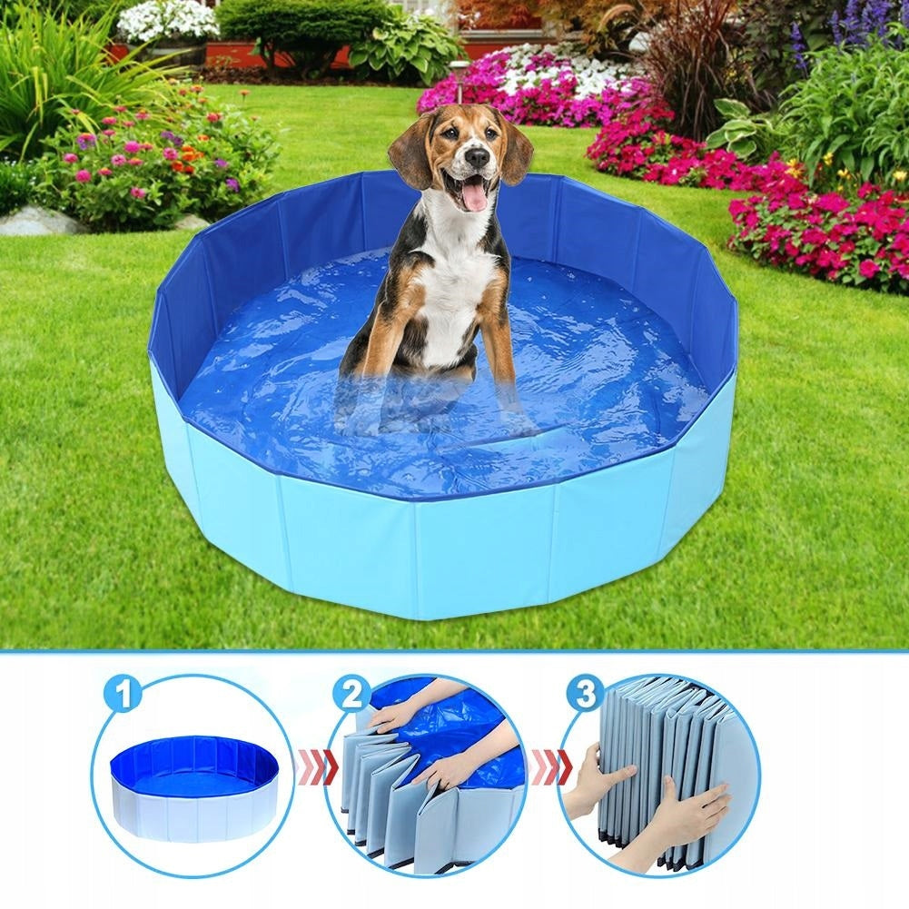Animal Cat Dog Pool Expansion Folding Playpen 80 x 30 BLUE Trade name basen dla psa