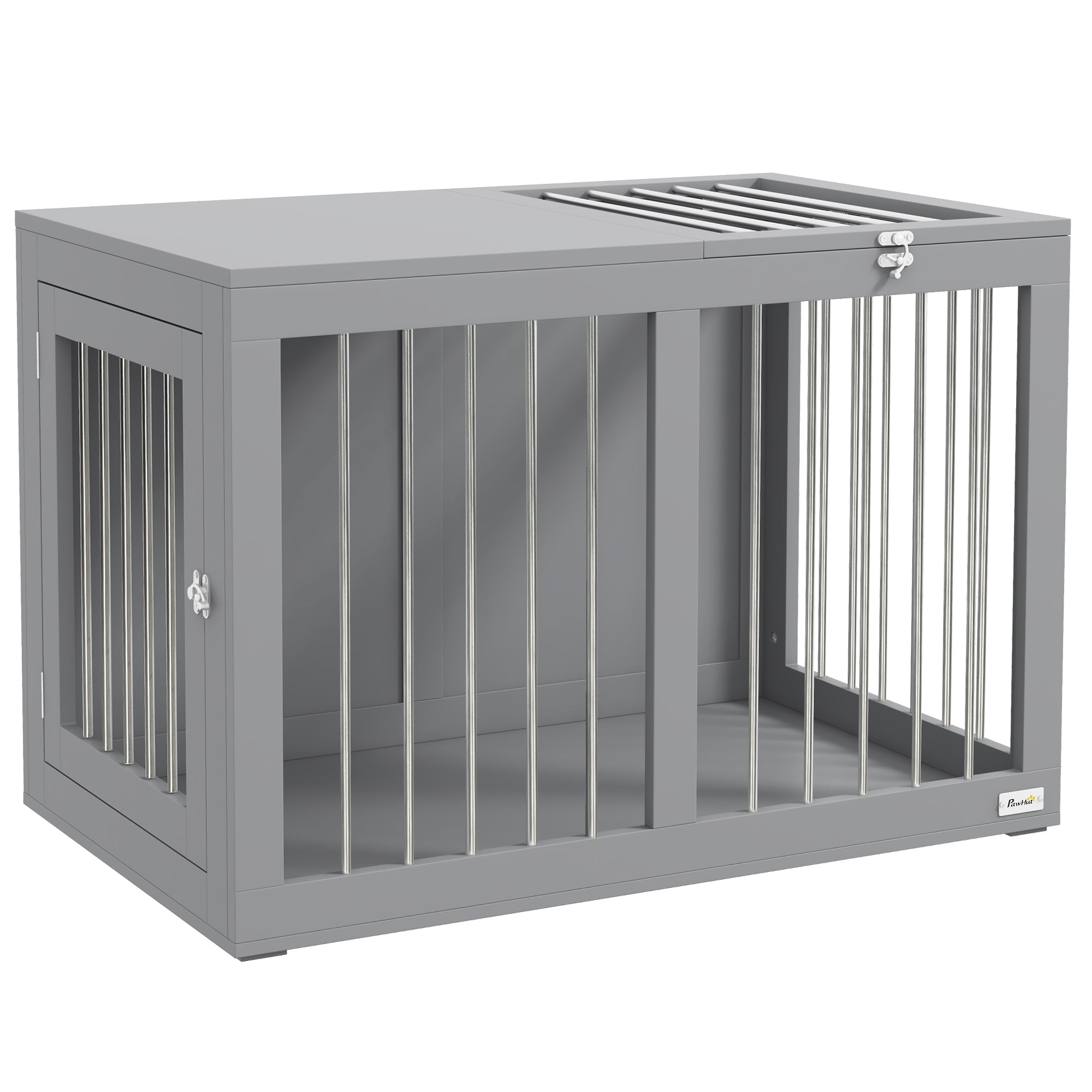 Animal Dog Cage Grey with Door Playpen Buda Cottage 80x50x56,5cm