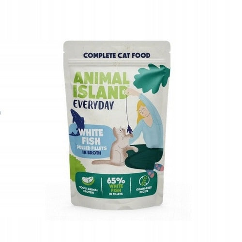 Animal Island 40x85g Beef Chicken Turkey Fish Wet Cat Food Manufacturer code super premium przysmak dla kota Polski