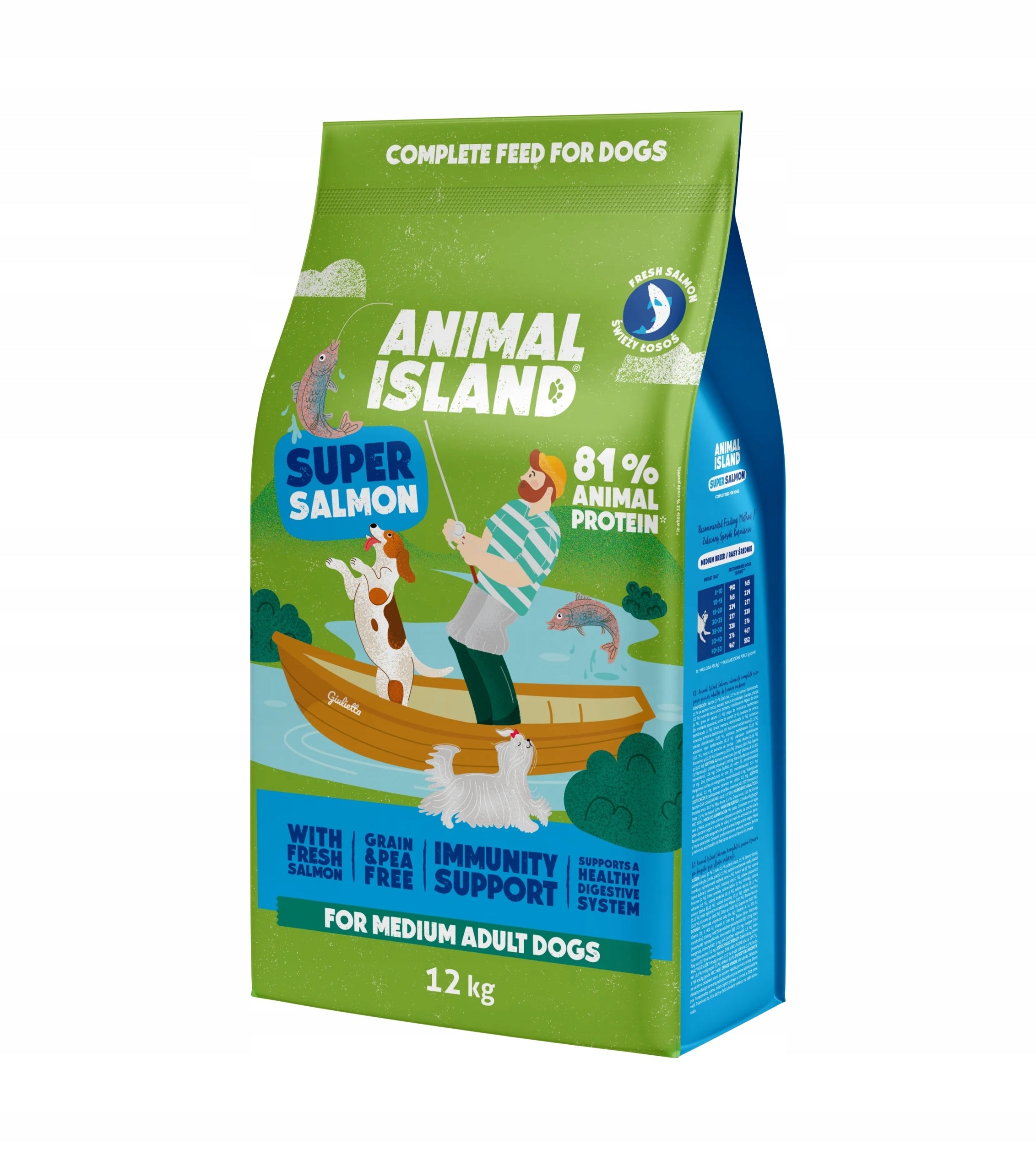 Animal Island Adult Dog Fish Dry Dog Food Salmon 12kg