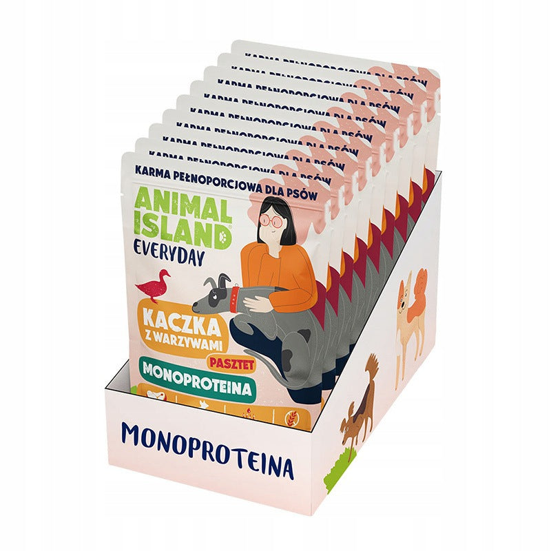 Animal Island Everyday Mono Wet Food Duck Dog Sachets 9 x 300 g