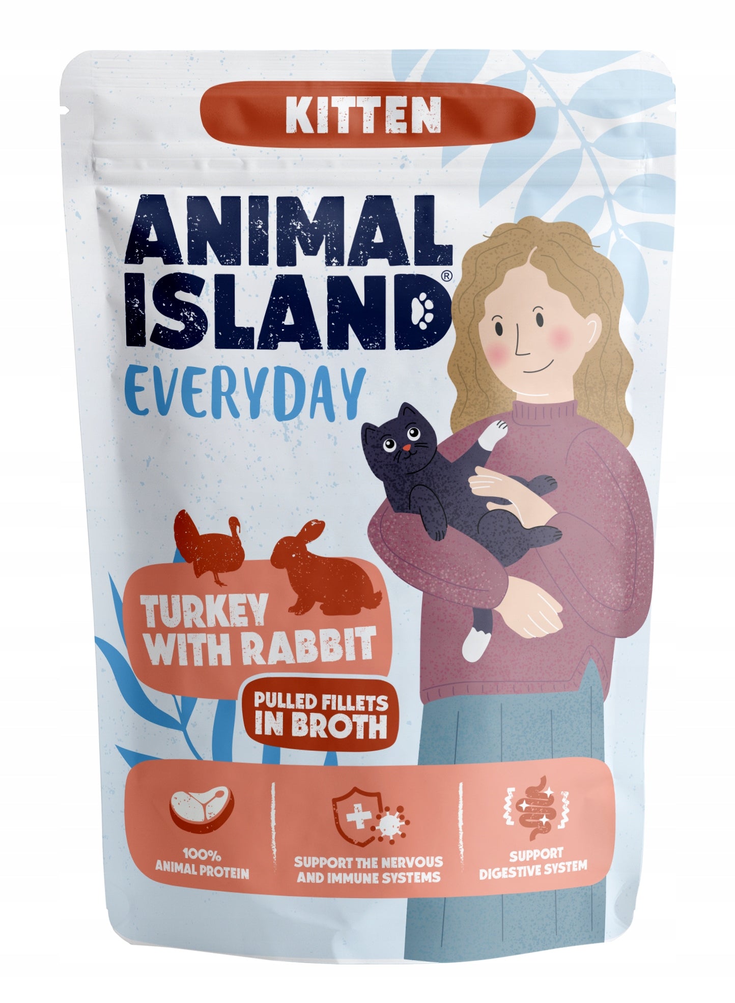 Animal Island wet food Sachet for kittens Turkey/Rabbit 85g Brand Animal Island