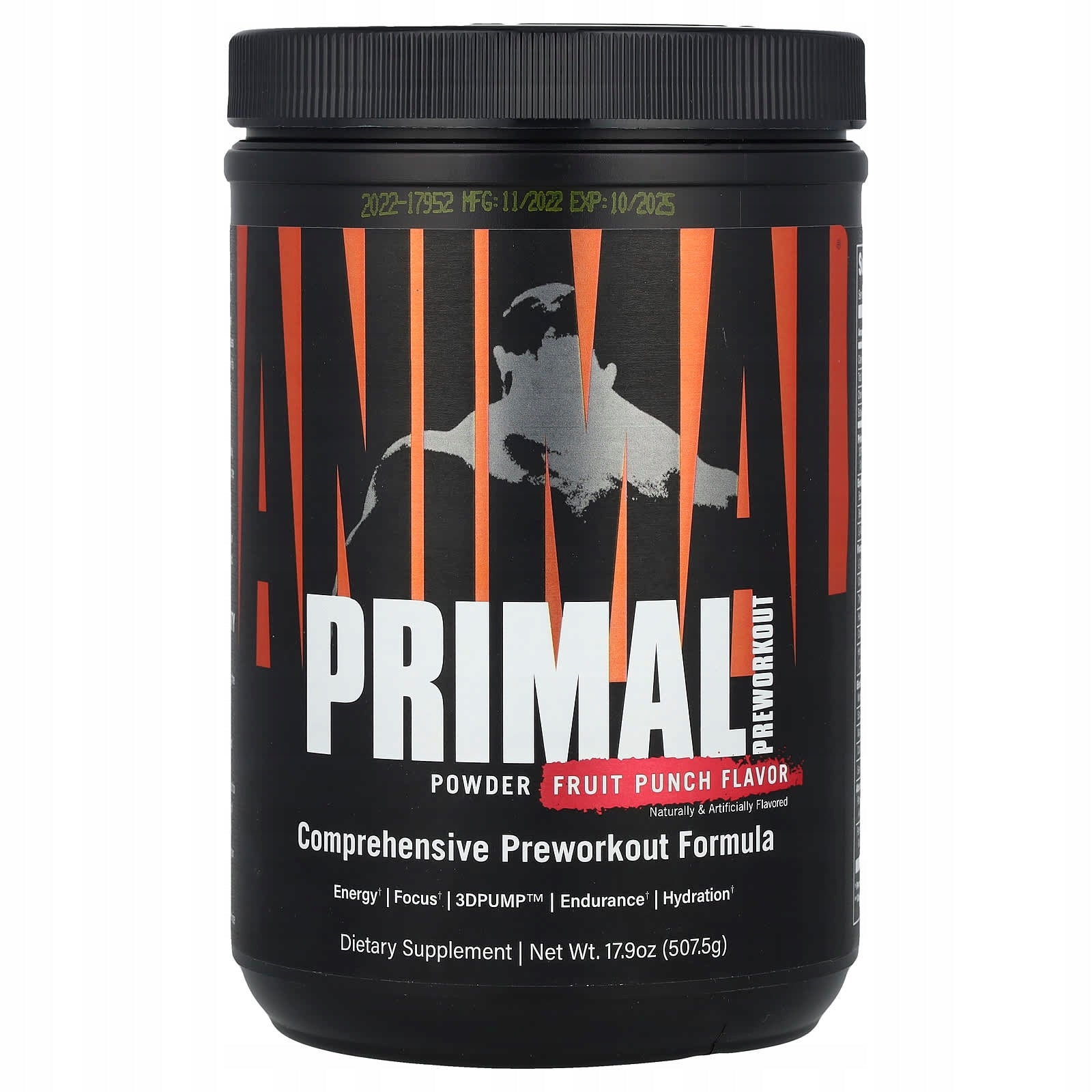 Animal, Primal Preworkout Powder, Fruit punch, 507,5 g