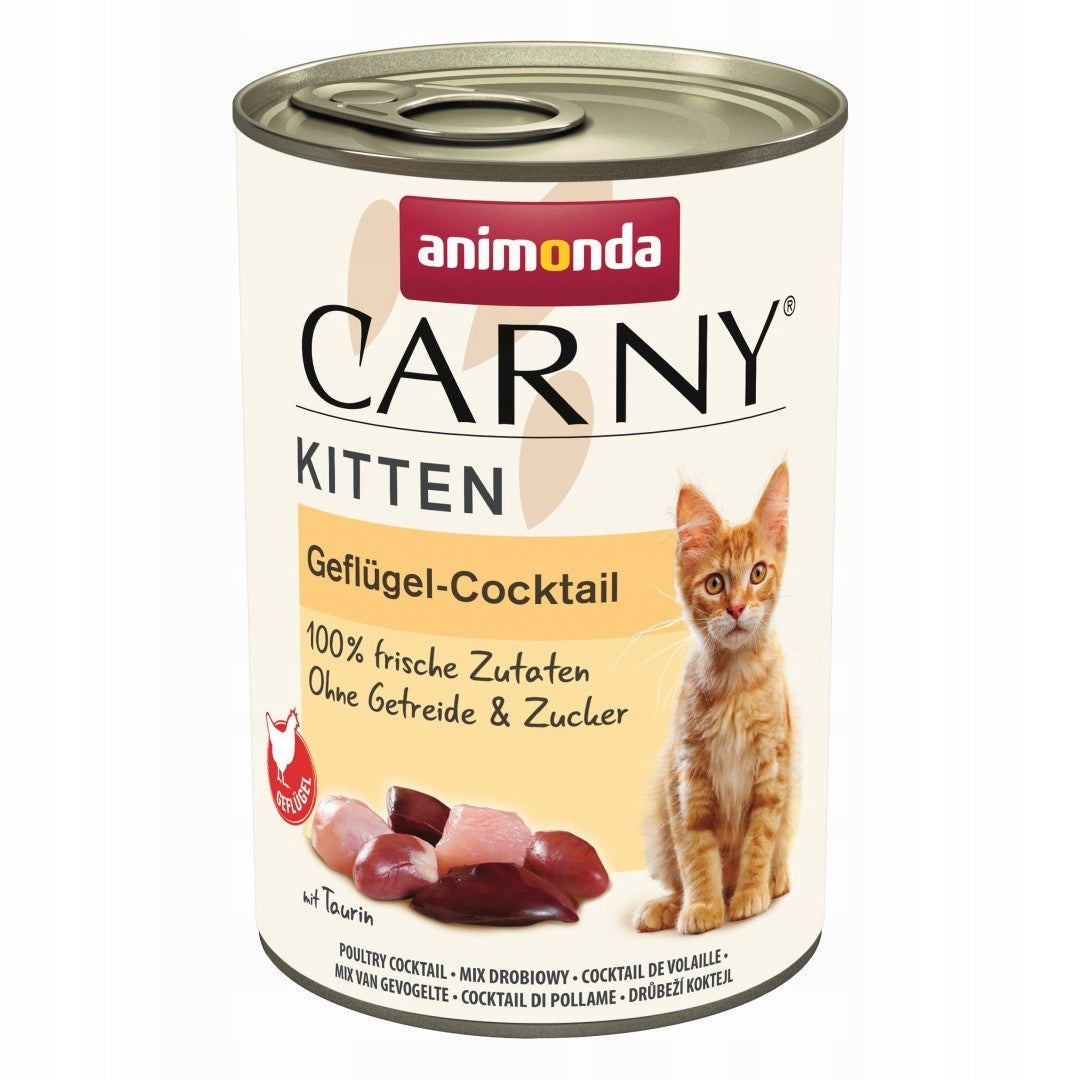 Animonda Carny Kitten 400g Wet Cat Food Poultry Cocktail Packaging status original