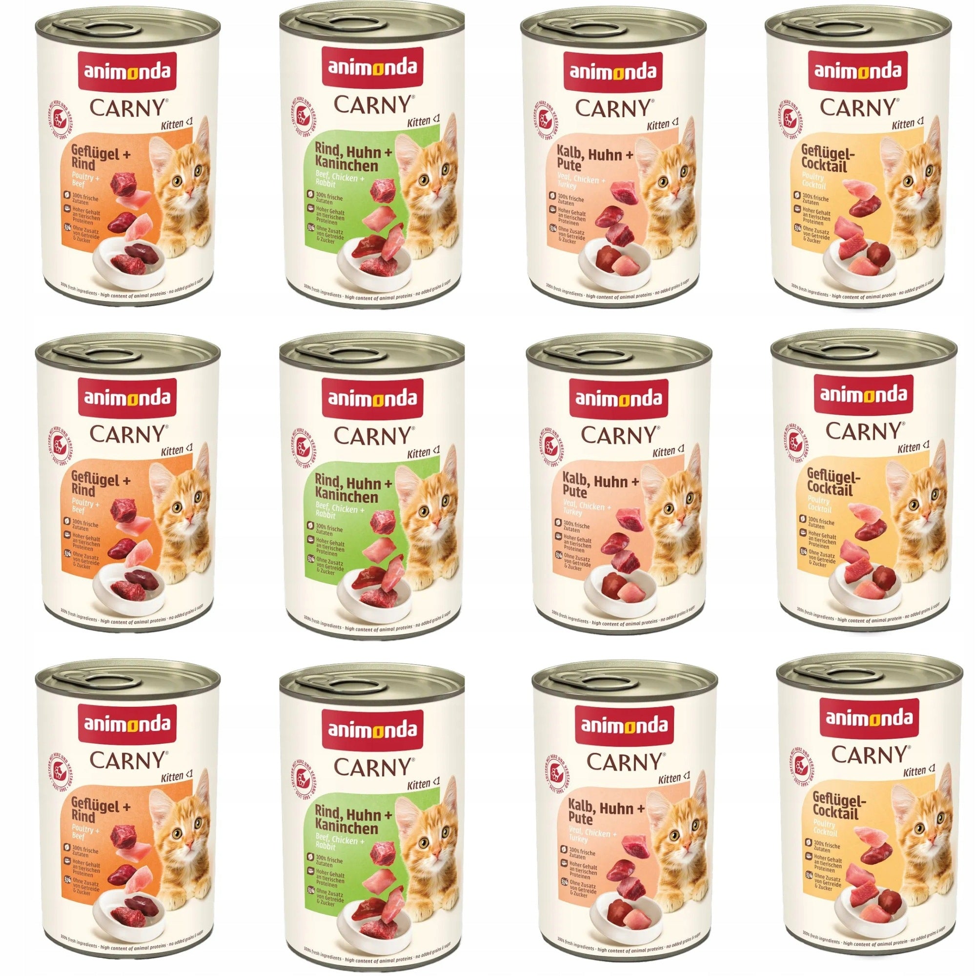 Animonda Carny Kitten Mix of flavors 12x 400g from Germany