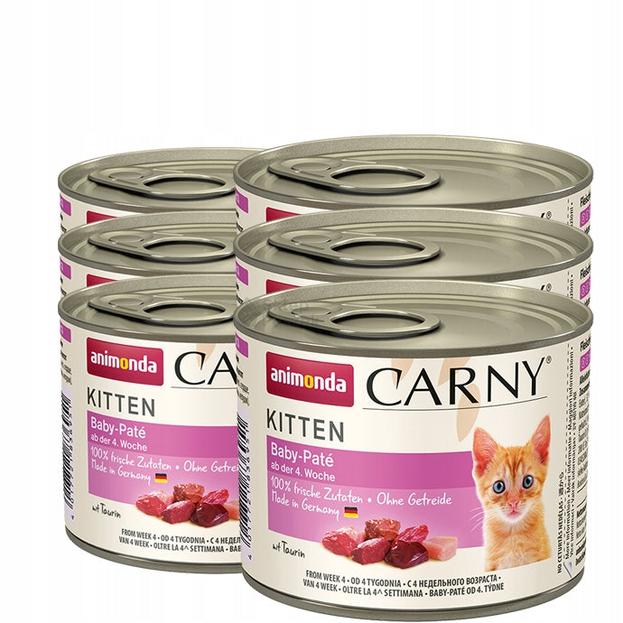 Animonda Cat Carny Kitten Baby Pate very young kittens 6x200g