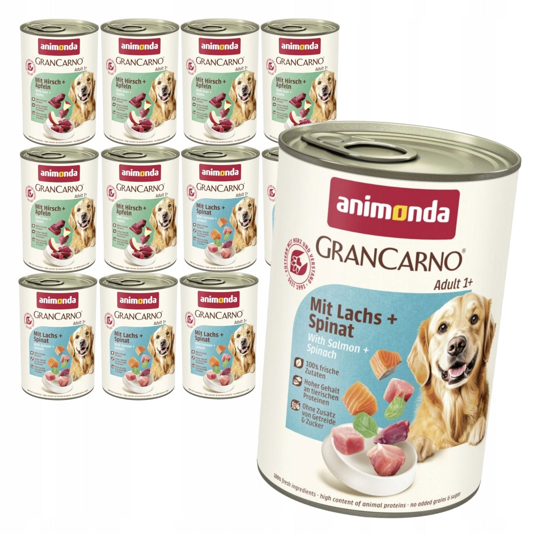 Animonda GranCarno Adult 12x400g Wet Dog Food Mix of Flavors