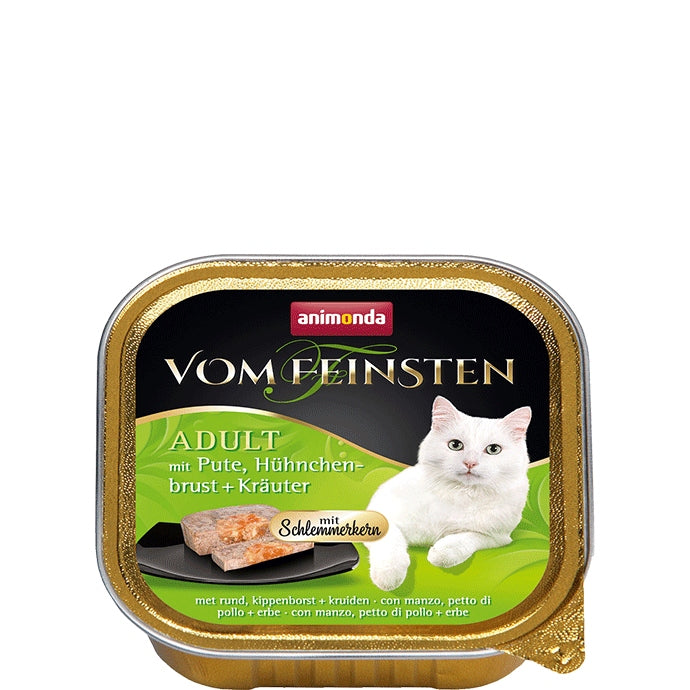 Animonda Vom Feinsten Adult 100g wet cat food turkey chicken herbs